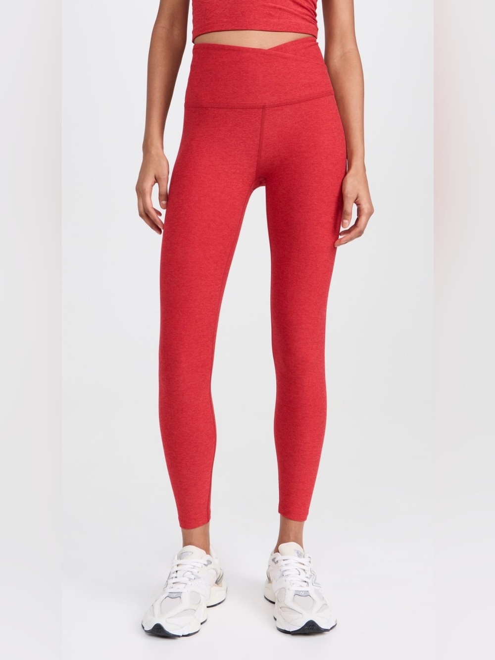 Beyond Yoga Ruby Red Spacedye At Your Leisure High Waisted Midi Leggings - M